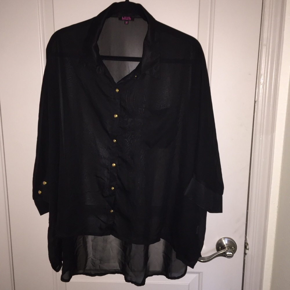 Black Sheer blouse